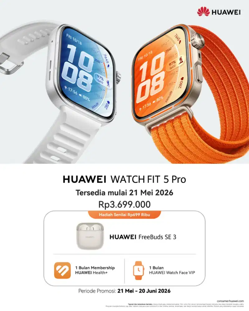 Huawei Watch Fit 5 Pro (potongan langsung 400k )