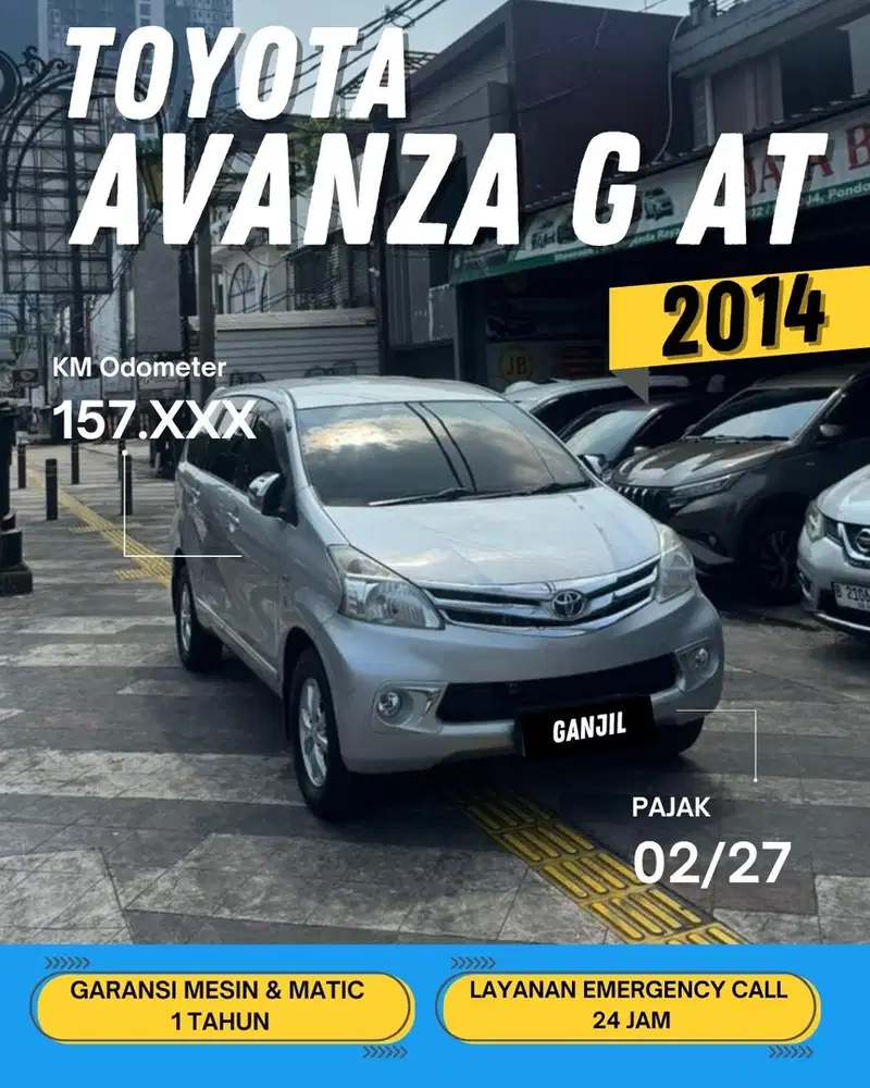TOYOTA AVANZA 1.3 G AT MATIC 2014 GENAP