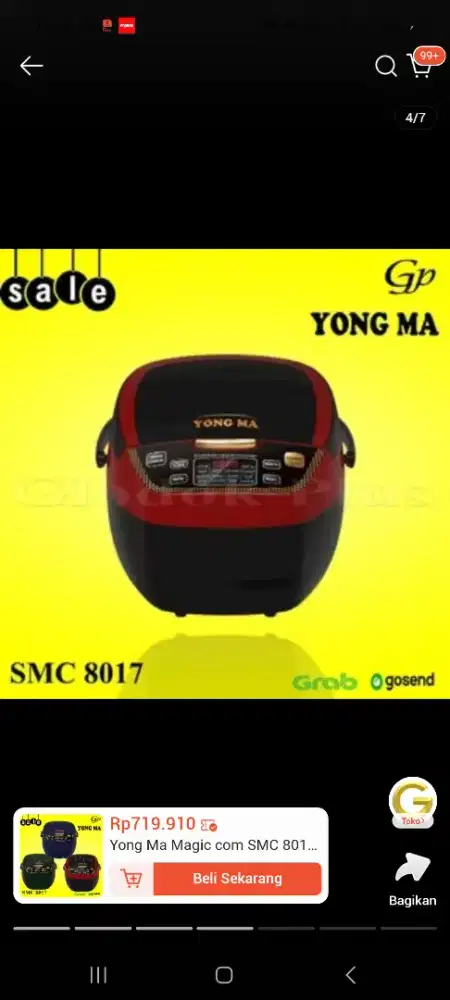 Rice Cooker Digital merk Yongma SMC 8017 bs goreng nasi,buat bubur,dll