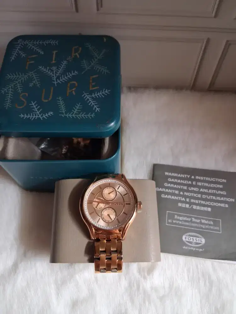 Jam Tangan Fossil Gold stainless