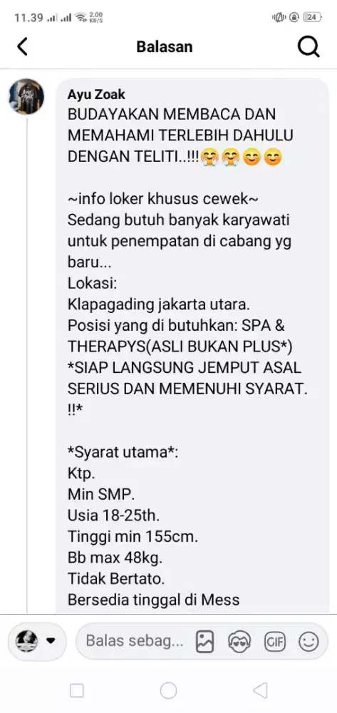 Lowongan kerja Spa