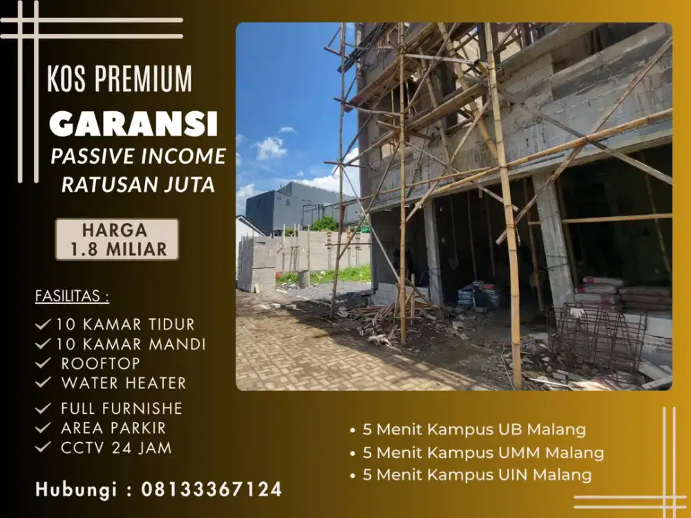 Kamar Mandi Dalam Semua Boarding House 5 Menit Kampus Brawijaya Malang Row Jalan 6 Meter