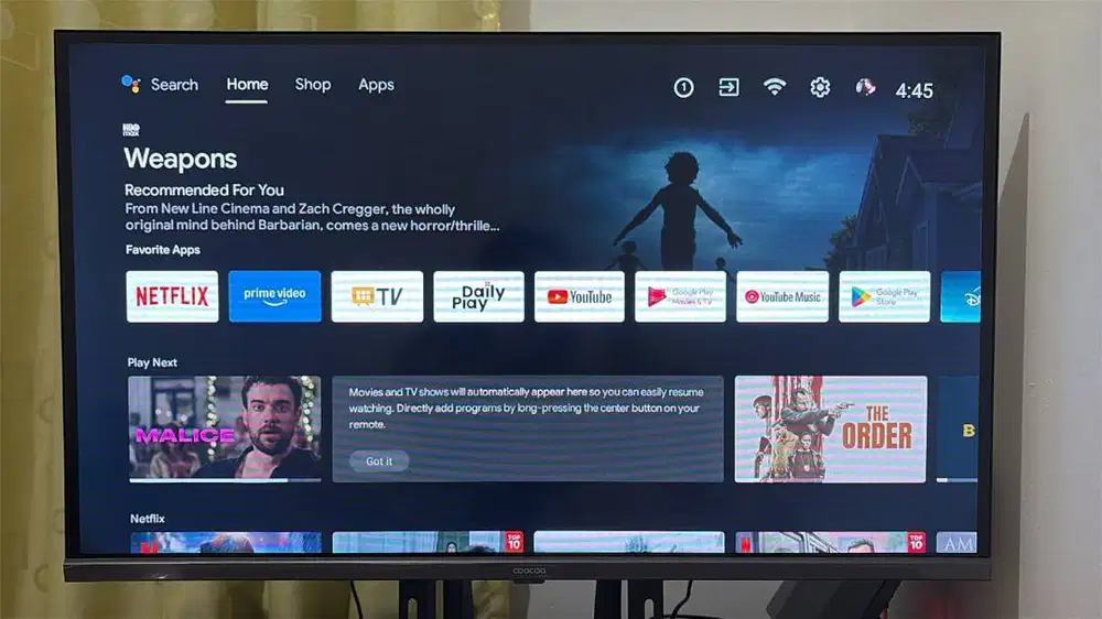 TV Android Coocaa 32 inch