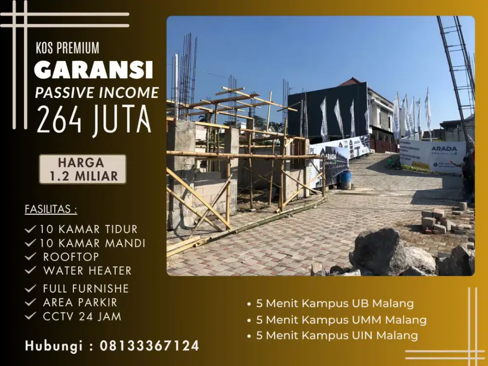 SHM Pecah Tempat Parkir Setara 13 Sepeda Motor Kost 3 Lantai 5 Menit Malang Town Square