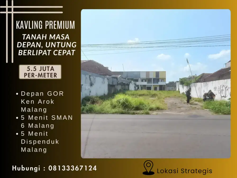 Depan GOR Ken Arok Malang Tanah Malang Akses 2 Mobil