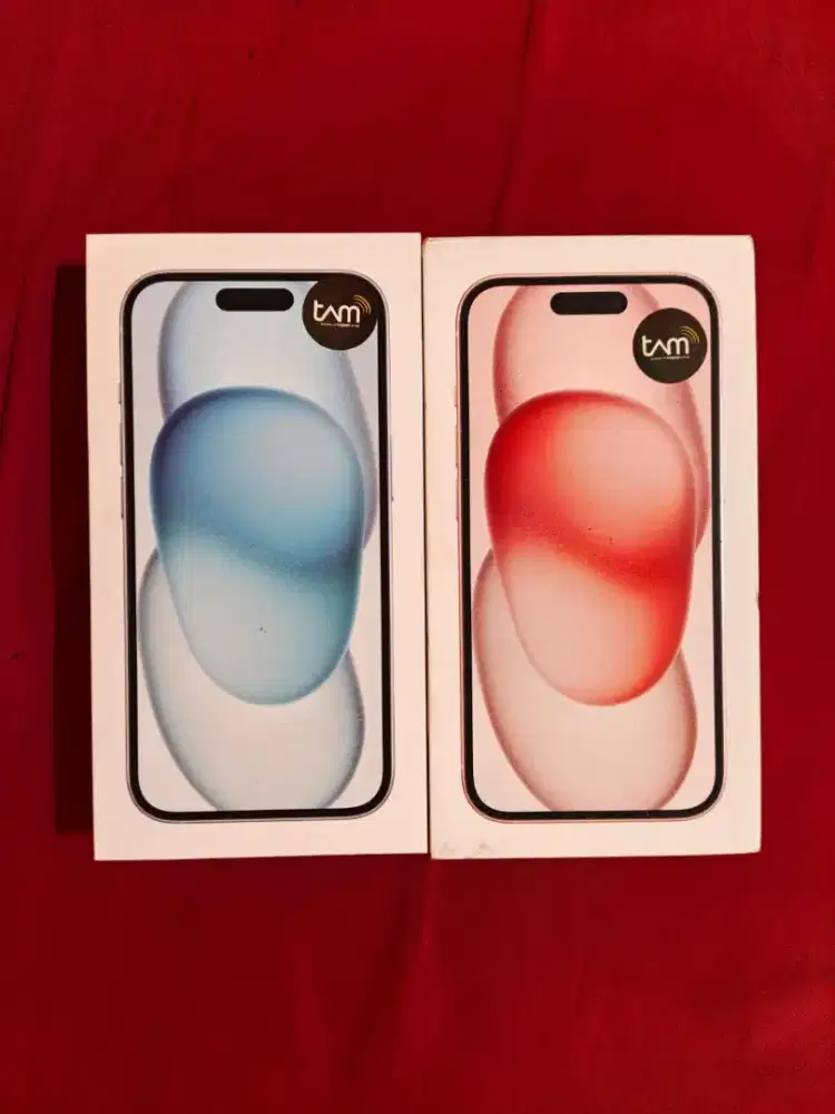 Iphone 15 Pink & Blue Ram 128GB Baru segel, Garansi Resmi Ibox