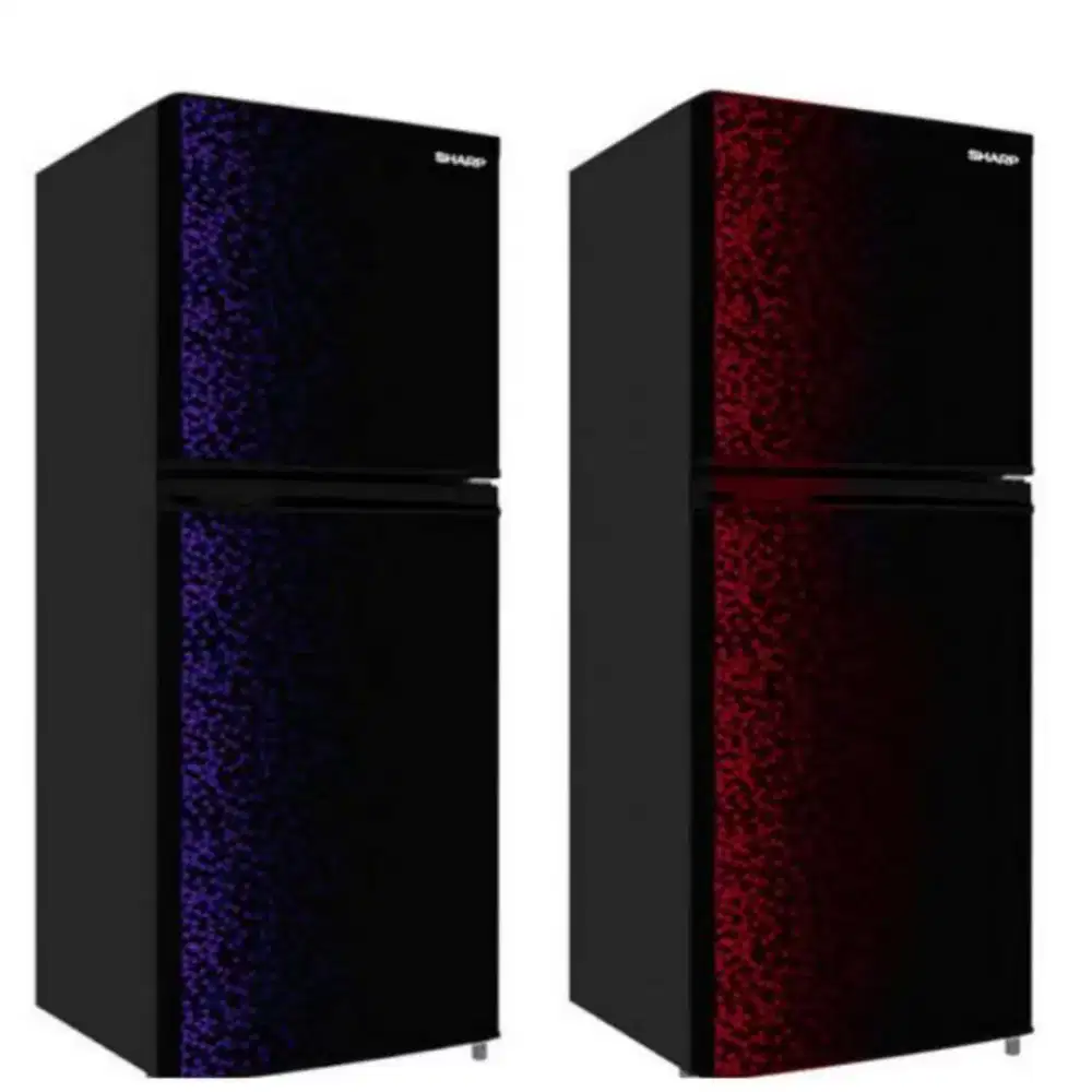 Bisa Cicilan.Sharp Kulkas 2Pintu Geometrik SJ-236MG-GB/GR 205 Liter