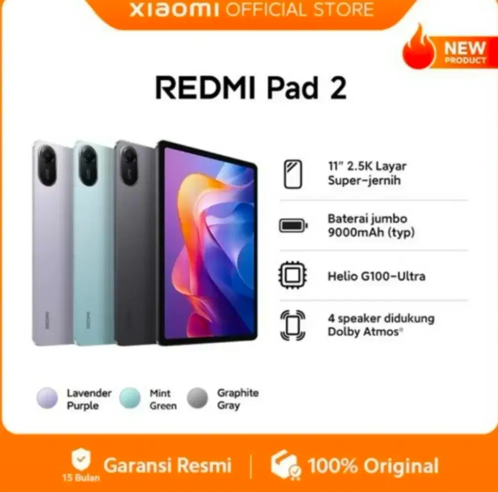 Redmi pad 2 Garansi resmi
