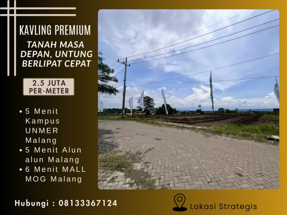 Akses 2 Mobil Jual Kavling 5 Menit Kampus UNIKAMA Malang