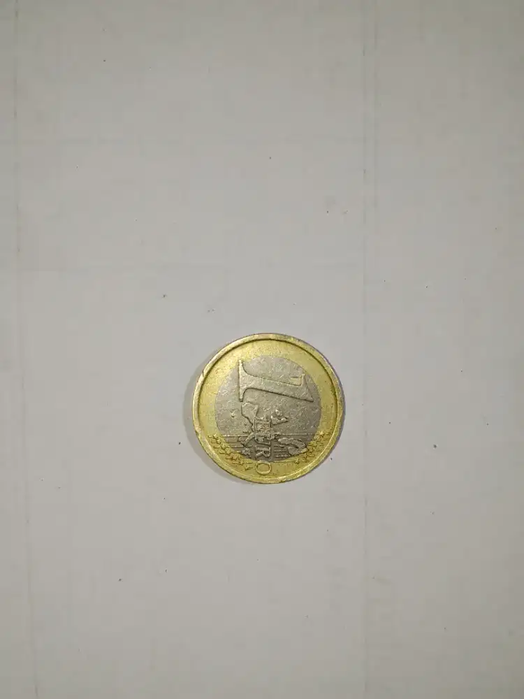 UANG KOIN RARE 1 EURO ITALY 2002 LEONARDO DA VINCI