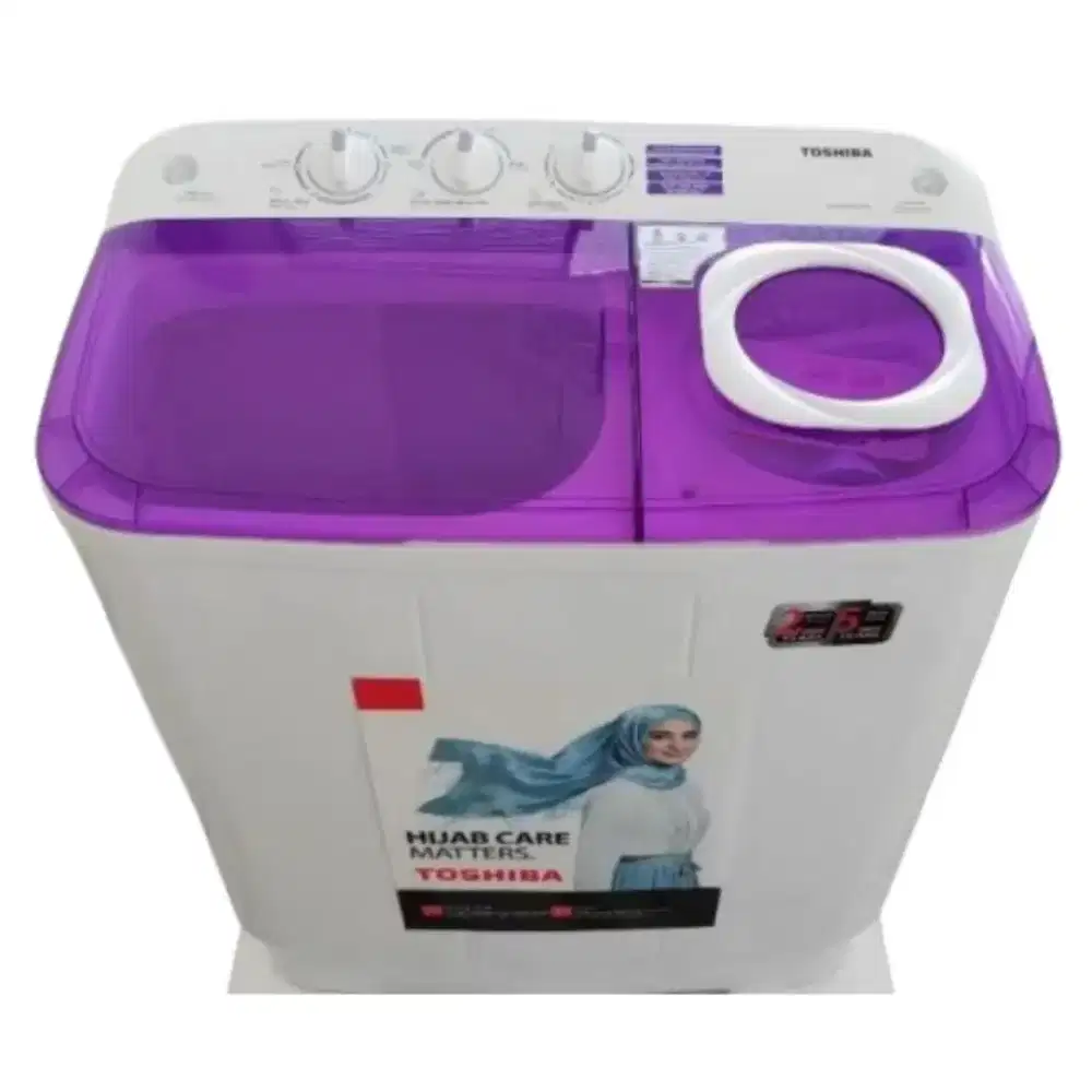 Bisa Cicilan.Toshiba Mesin Cuci 2Tabung 7,5Kg (VH-H75MN)~SuperJet Spin
