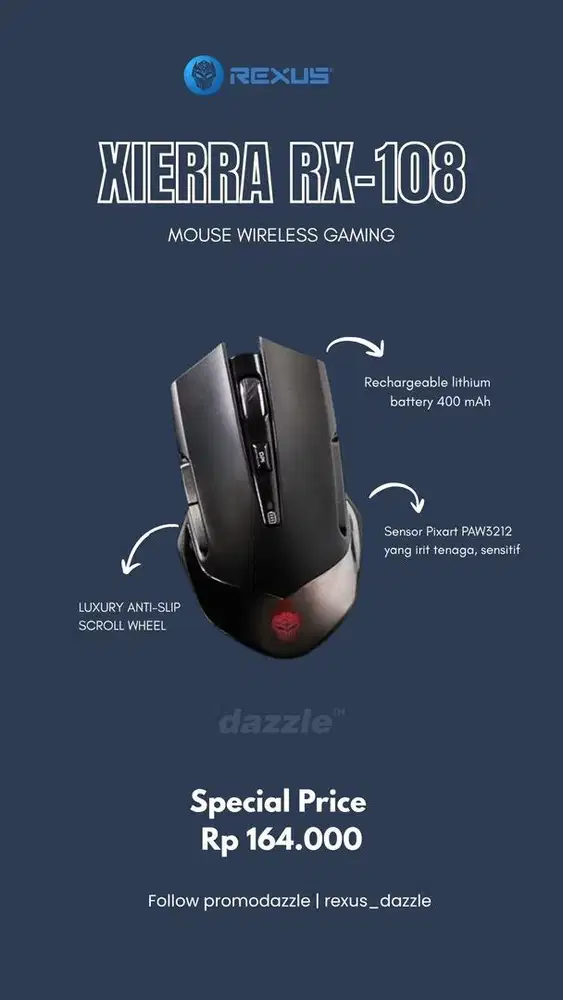 Mouse wireless rexus Xierra RX-108