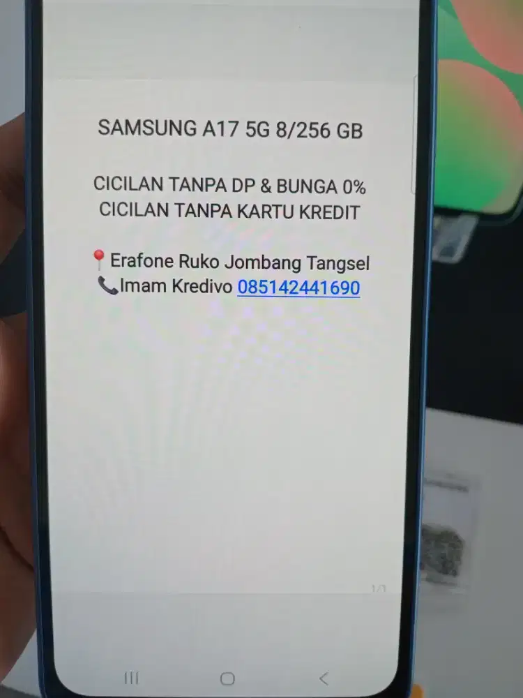 SAMSUNG A17 5G 8/256 GB Cicilan Tanpa DP