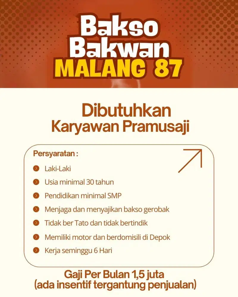 Lowongan kerja pramusaji