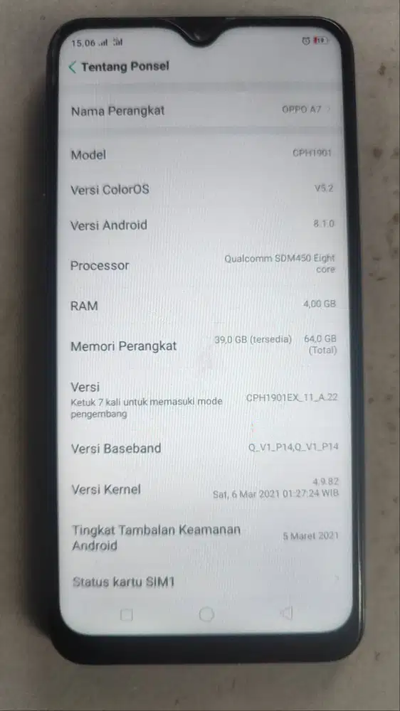 Oppo A7 Ram 4/64
