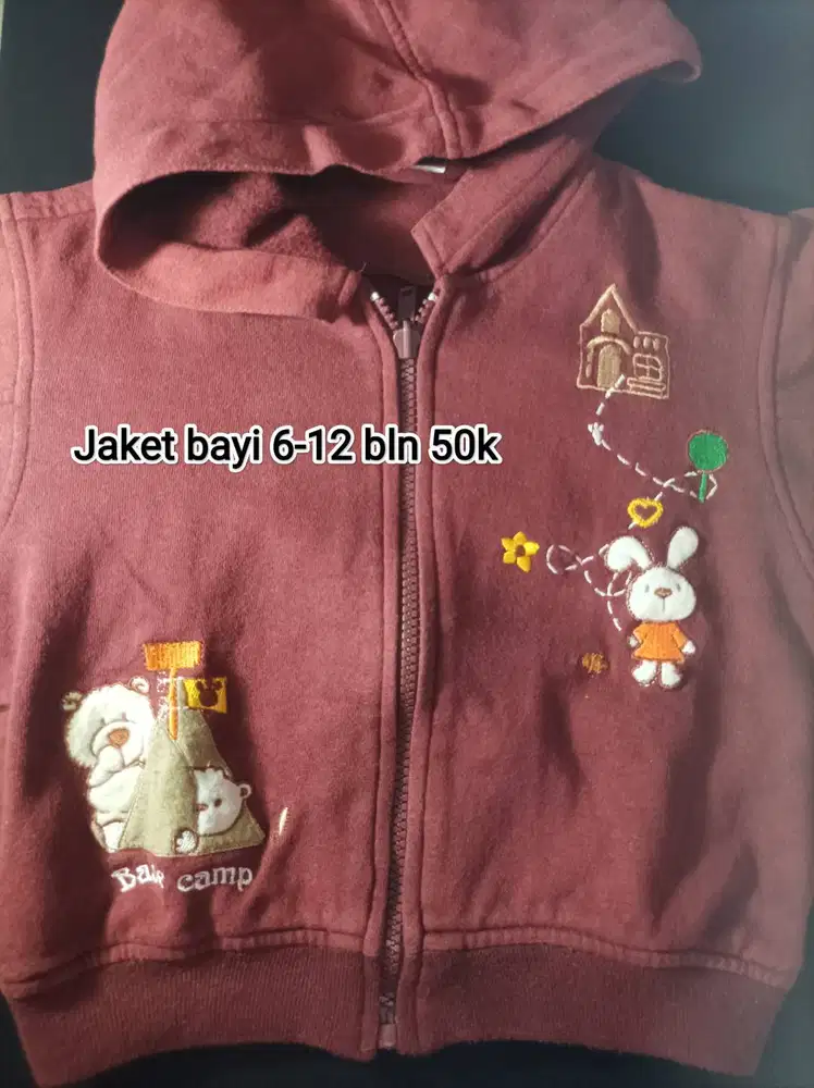 Jual jaket dan dress bayi 6-12 bln preloved
