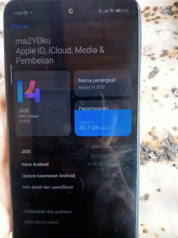 JUAL HP XIOMI REDMI 10 4/64
