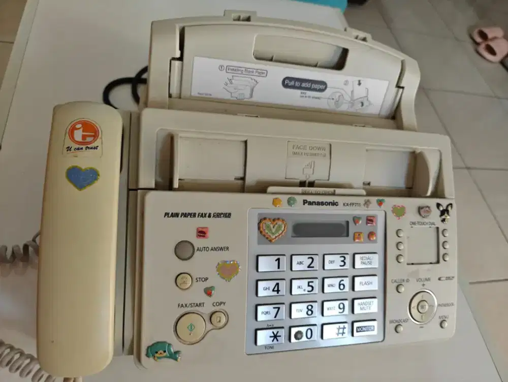 Telephone dan Mesin fax panasonic kx-FP711