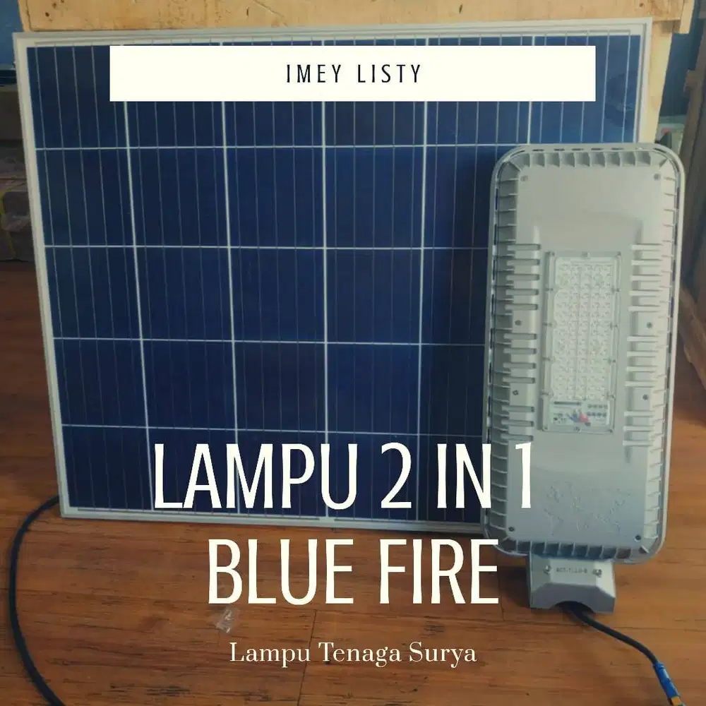 Lampu Penerangan Jalan Umum Tenaga Surya 2 in 1 Bluefire 80W PV 150WP