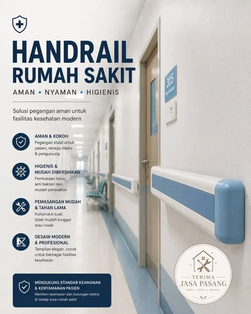 Guardpro Hospital Handrail 4 Meter | Pegangan Tangan Dinding RS