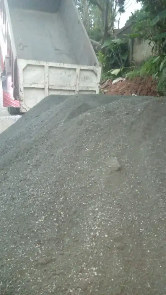 Material pasir bangka putih batu split batu belah