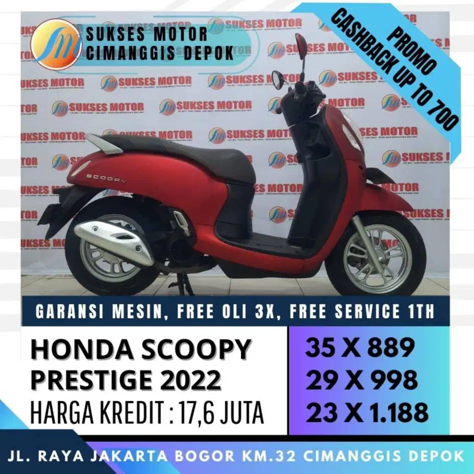 DP 700 SCOOPY PRESTIGE 2022 CASH KREDIT PAYLATER 0% [SUKSES MOTOR]