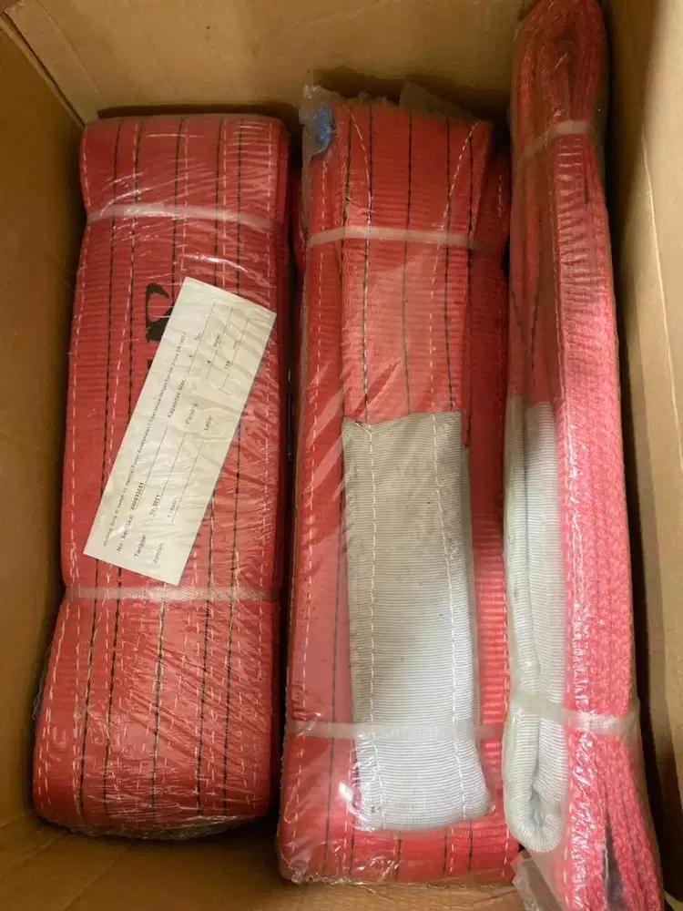 Webbing Sling Belt 5 ton x 3 meter SF 7:1 Tali Angkat Double Ply 2eye