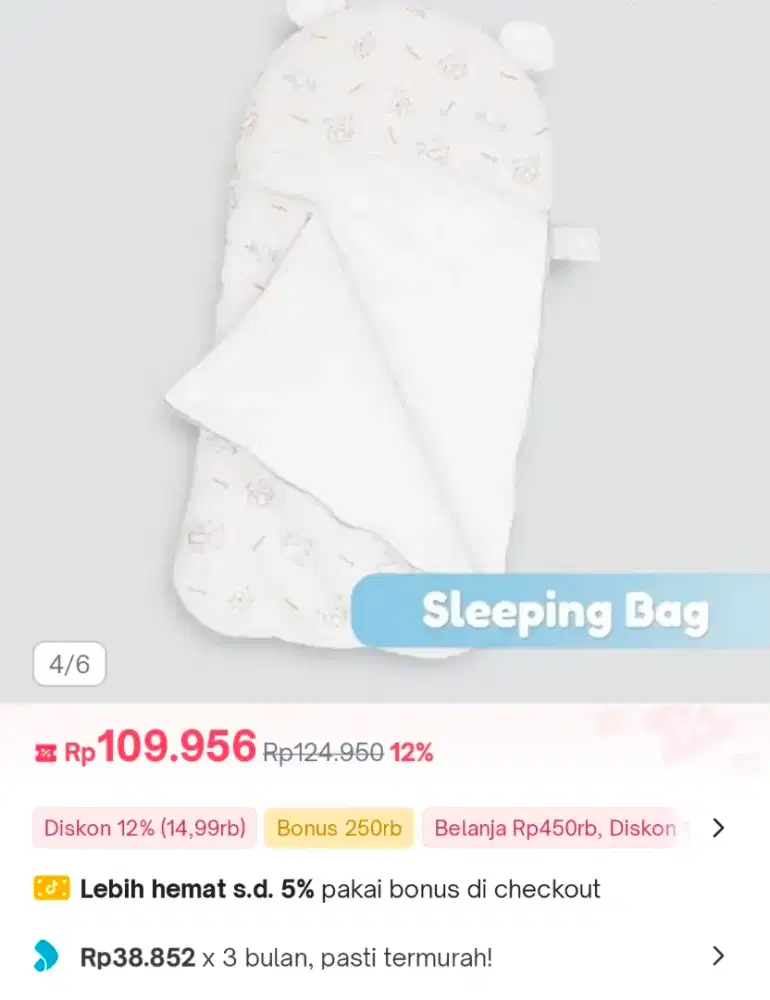 PreLove 4 pcs Baby Sleeping Bag / Kantong Tidur Bayi