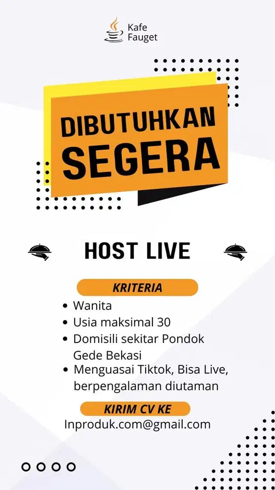 Lowongan Kerja Host Live