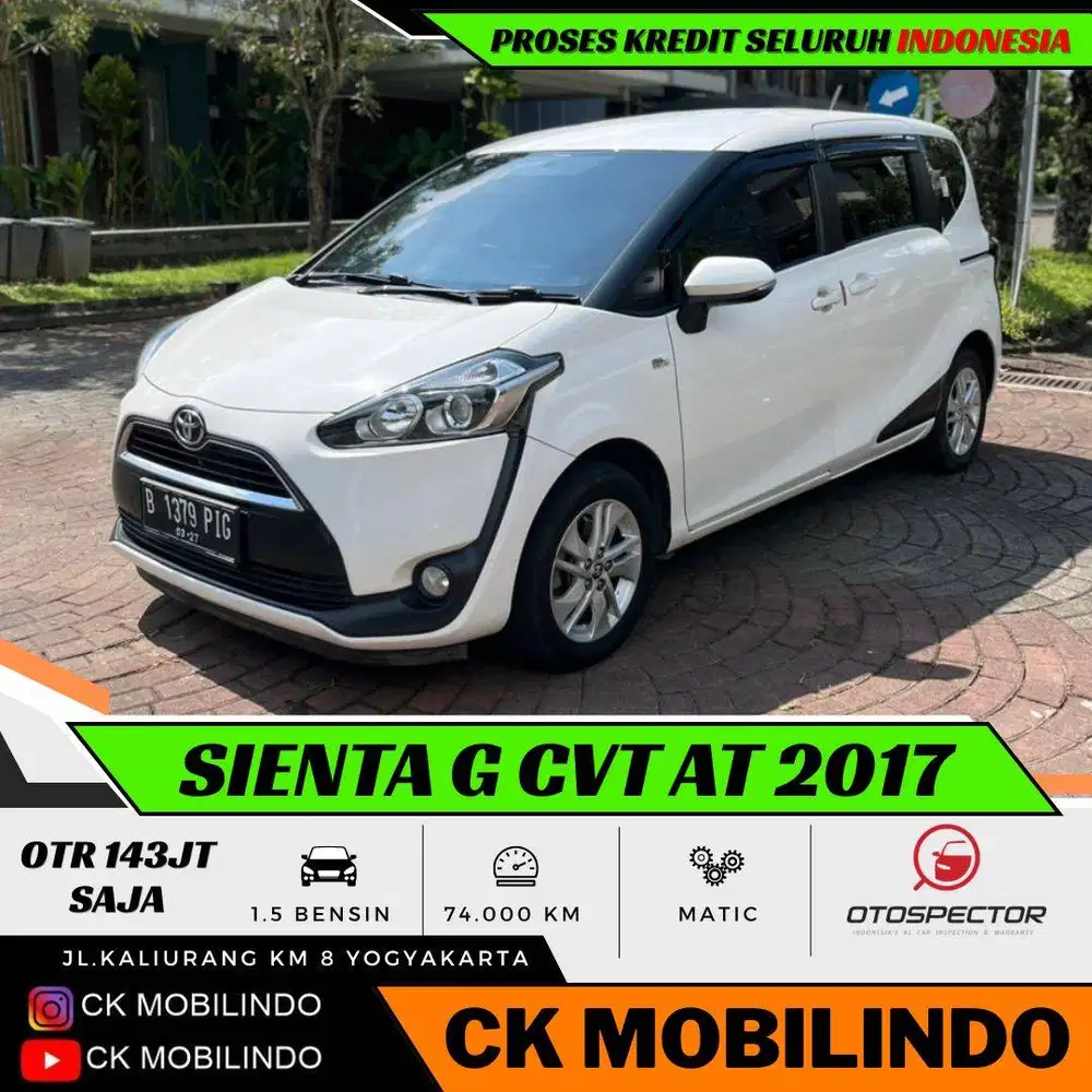 Toyota Sienta G CVT Matic 2017 ISTIMEWA DP Minim Freed