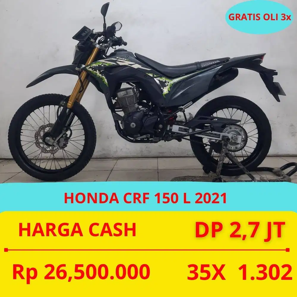 HONDA CRF 150 L 2021 DP MURAH 2,7 JUTA GUYS