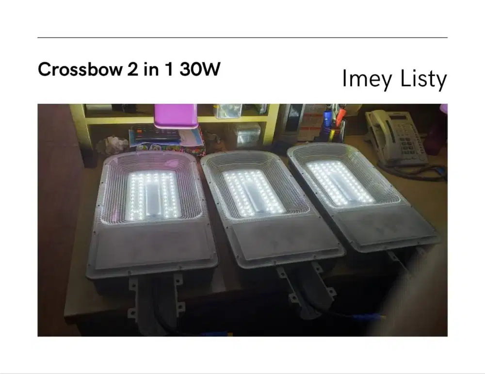 Lampu Jalan Tenaga Surya 2 in 1 Crossbow 30W PV 70WP