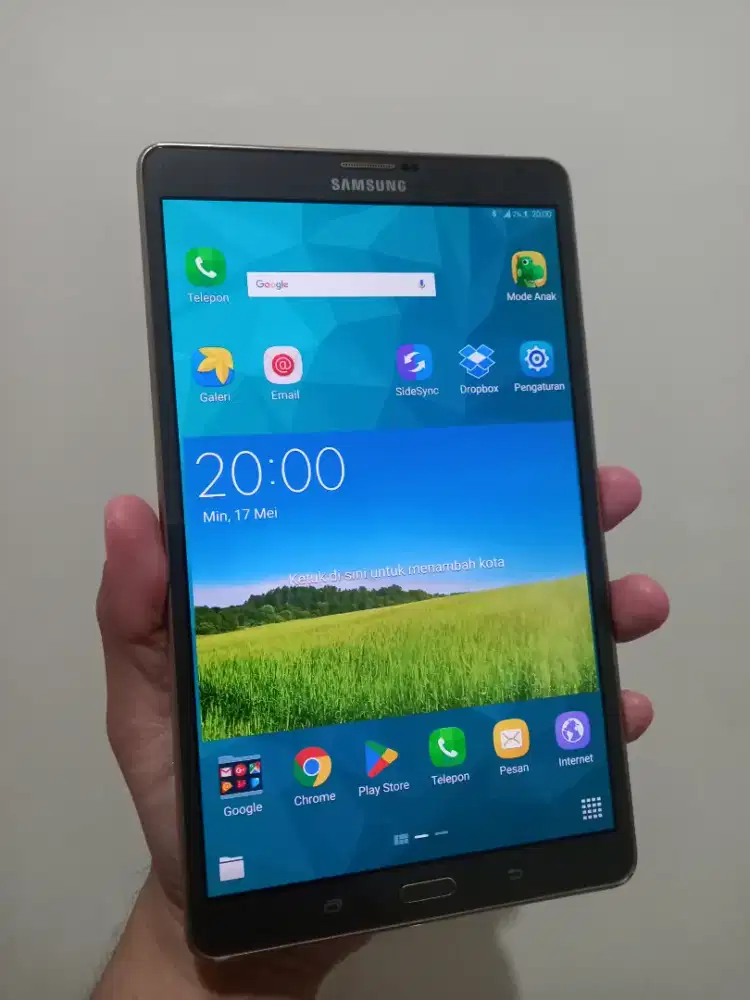 Samsung Tab S type SM-T705 Ram 3/16Gb Cell+Wifi Batangan normal