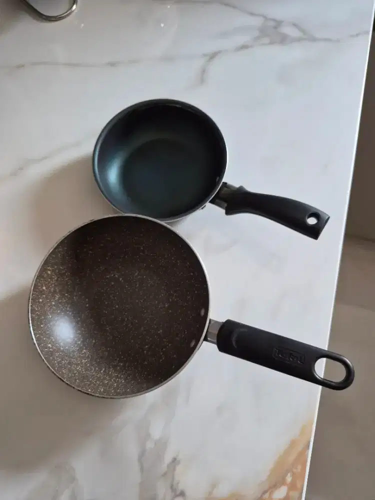 Set 2 Panci Mini Anti Lengket — Tefal 16cm + Granite Pan Besar