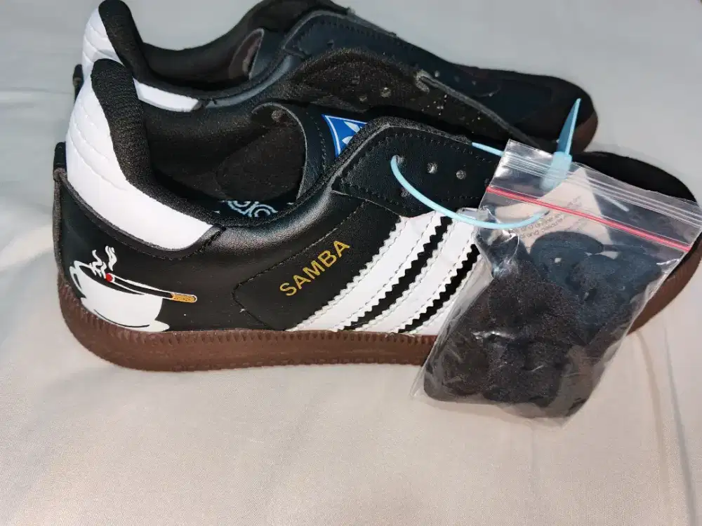 Adidas Samba OG Black White Gum – Custom Edition (Brand New / Baru)