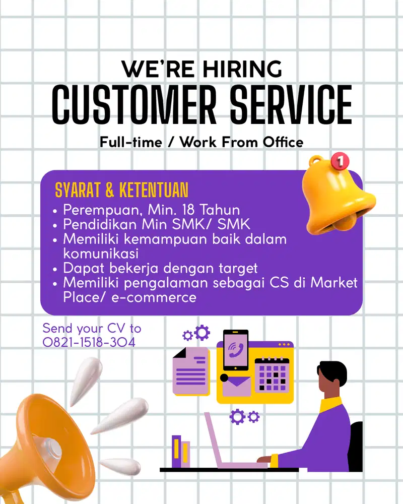LOKER CUSTOMER SERVICE MARKET PLACE