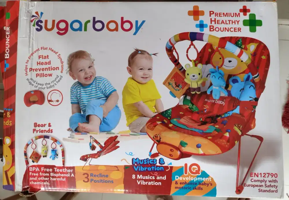 Sugarbaby Premium Bouncer Bear & Friends - Like New, Blm pernah pakai.