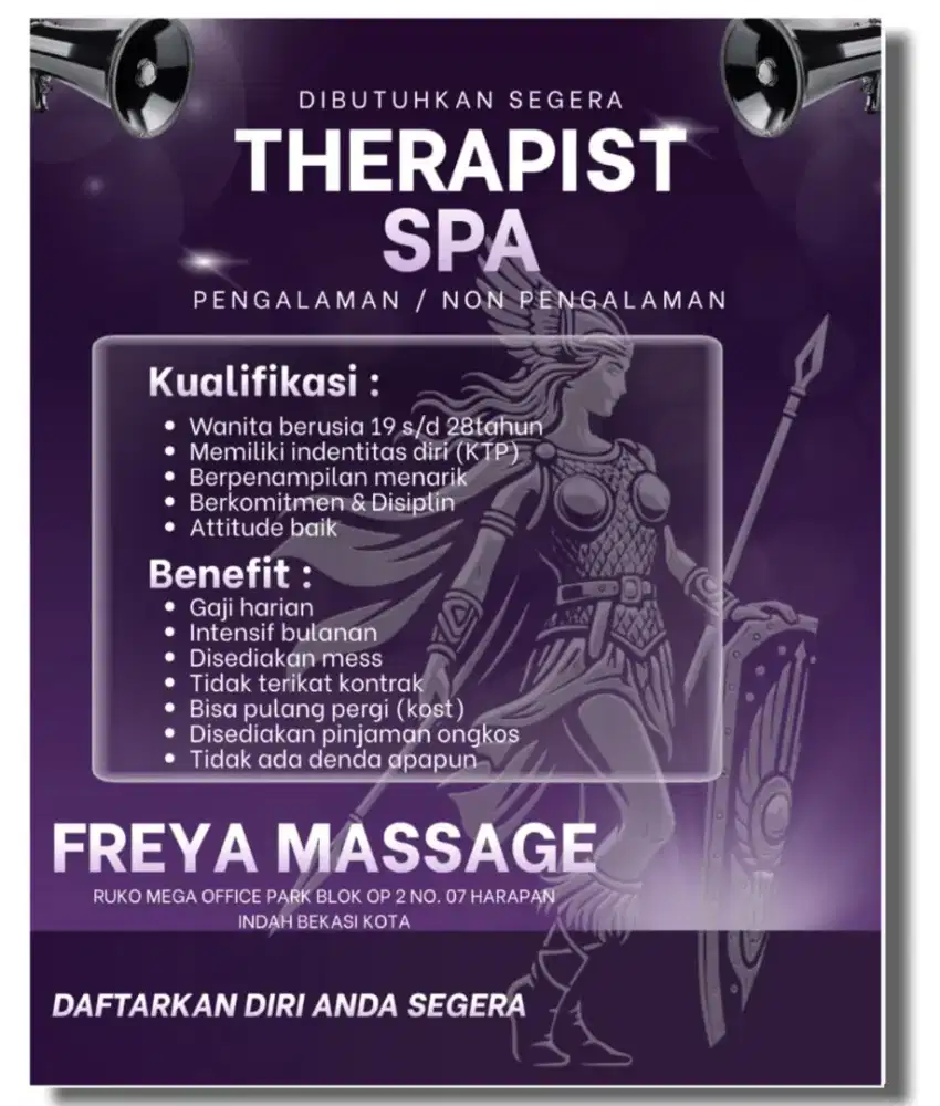 Loker trapis spa bekasi