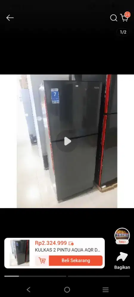 kulkas aqua 2 pintu