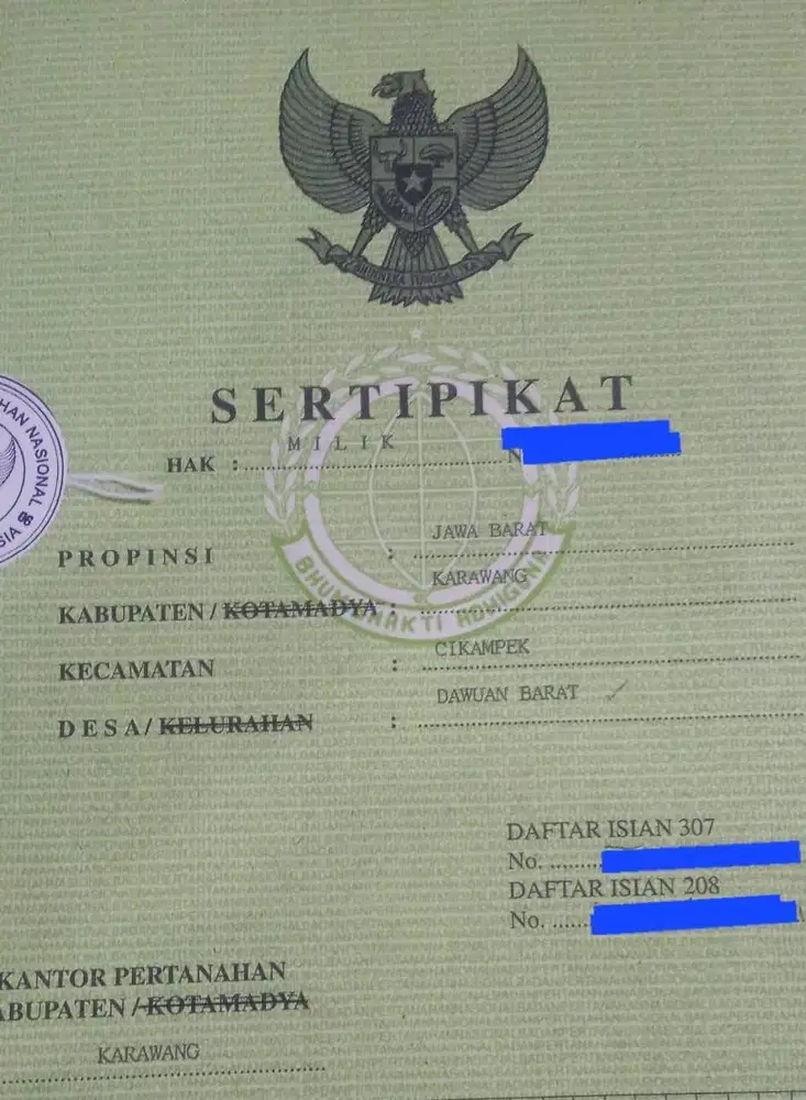 DIJUAL TANAH/KAVLING BUMI MUTIARA INDAH 2, DAWUAN, KARAWANG