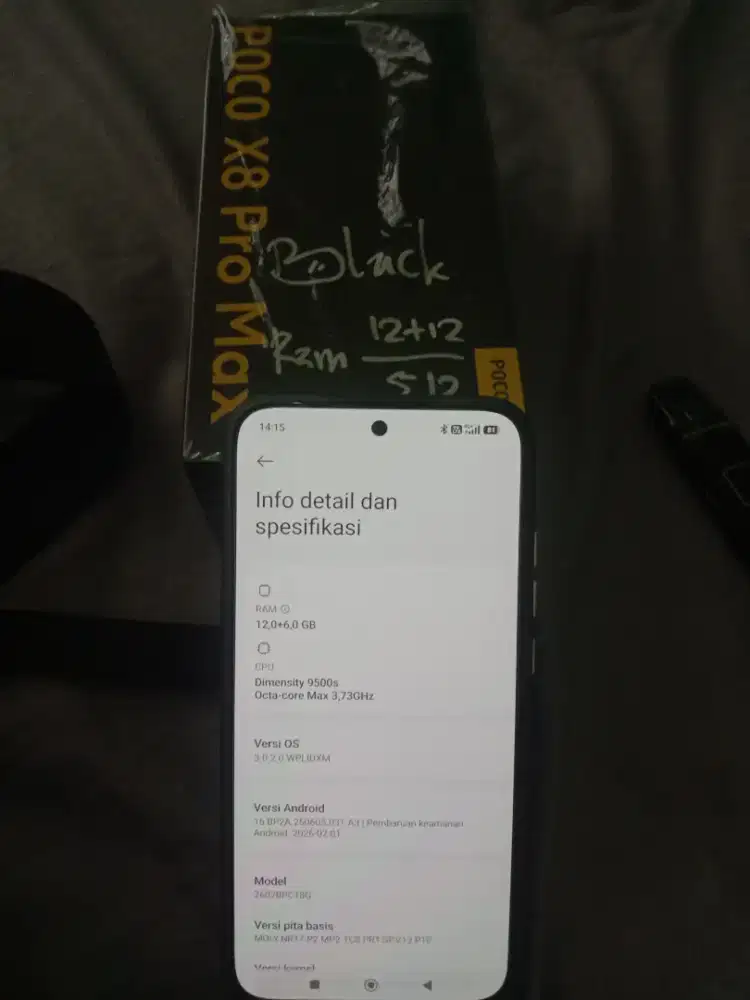 Poco X8 Pro max, Black Fullset, active 16 Mei 26