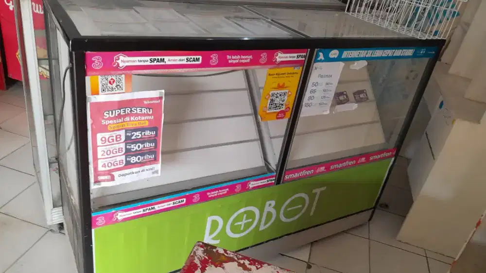 Etalase konter pulsa atau hp