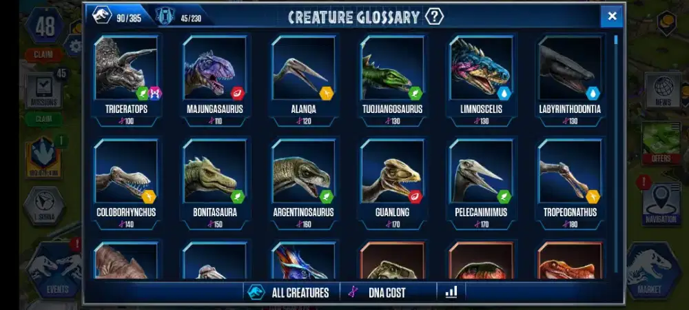 Akun sultan Jurrasic world the game