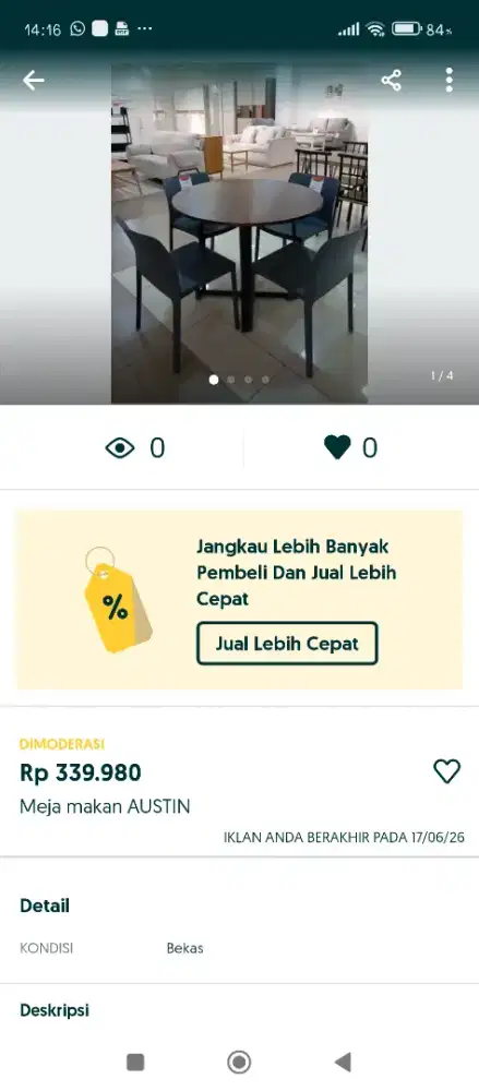 Meja makan set Toreby