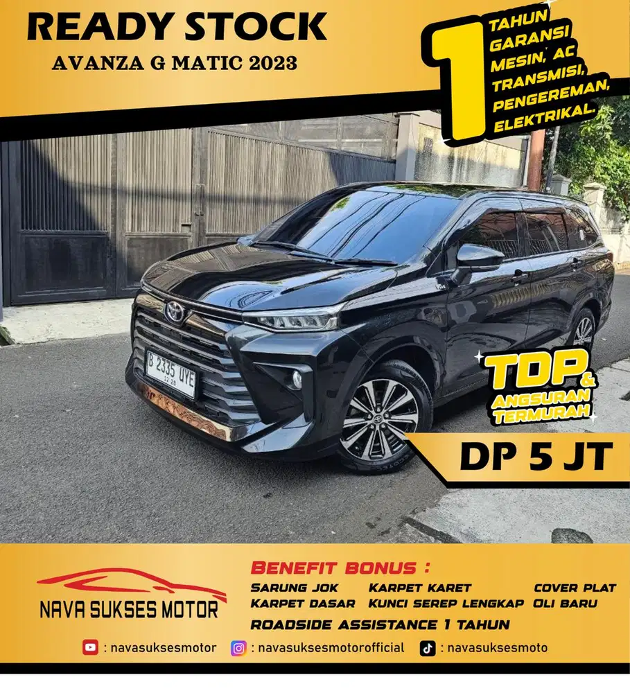 TDP 5 JUTA - AVANZA G MATIC 2023