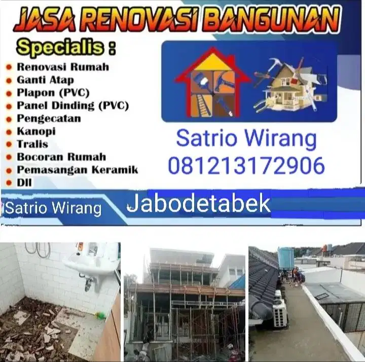 Jasa pembuatan proyek pembangunan, renovasi rumah, dan interior