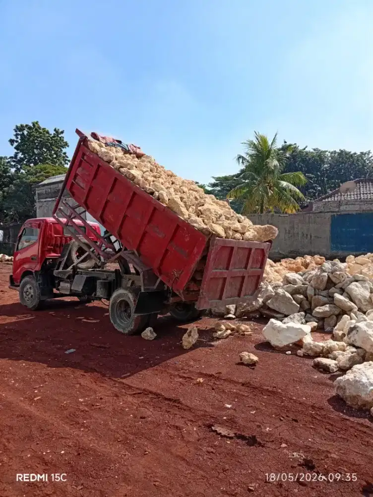 Suplly matrial pasir pasang batu belah sirdam limestone abu batu