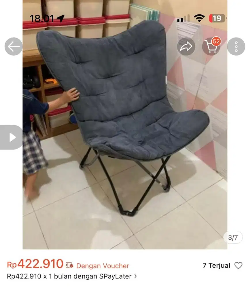 Kursi santai bludru