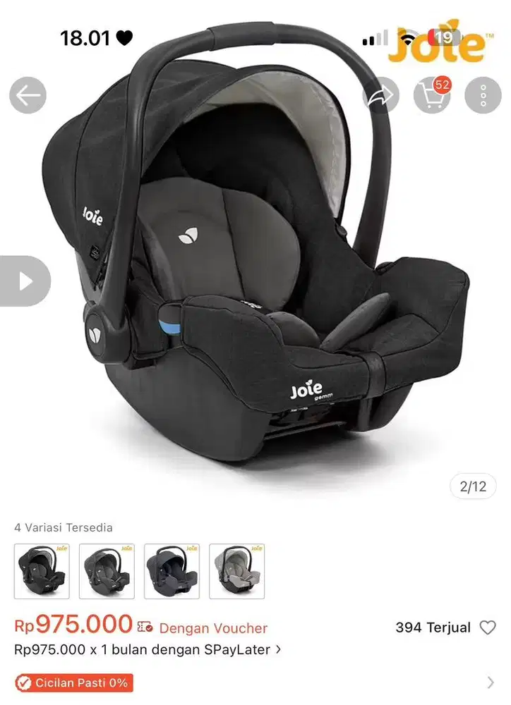Carset joie untuk dimobil