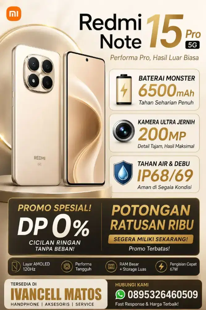 REDMI NOTE 15 pro 5G NEW TERMURAH YA
